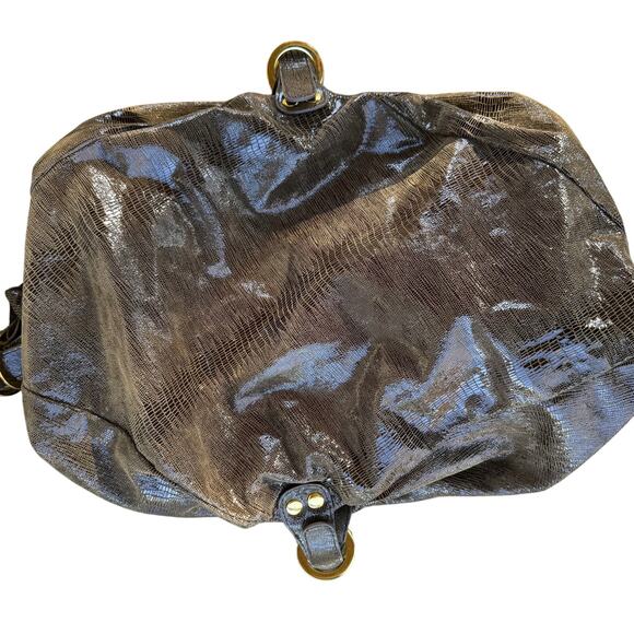 Gorgeous Helena de Natalio Embossed Snake Leather Hobo Bag - Picture 10 of 14